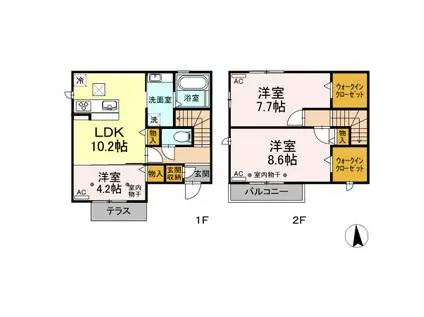 ラパーチェ(3LDK/1階)の間取り写真