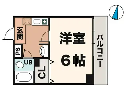 ニュープレジデント藤澤(1K/3階)の間取り写真