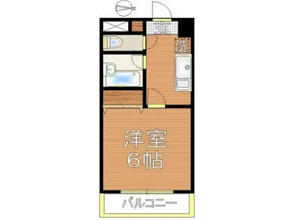 モンフェリーチェ(1K/4階)の間取り写真