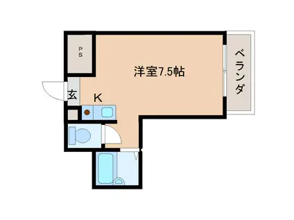 フォレスト高畑マンション(ワンルーム/4階)の間取り写真