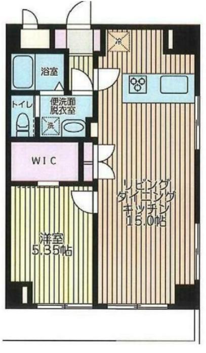 ルミエール(1LDK/6階)の間取り写真