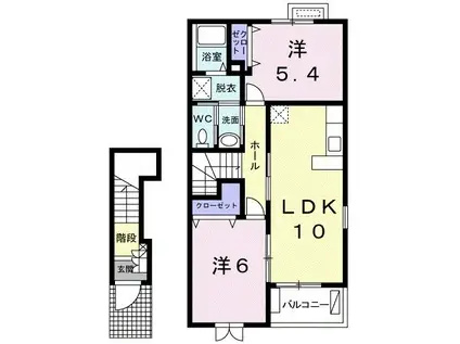 サクラハイツ(2LDK/2階)の間取り写真