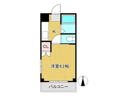 ダイニチビル北小岩(1K/3階)の間取り写真