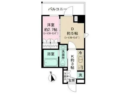 SUNFLOWER GARDEN(1K/3階)の間取り写真