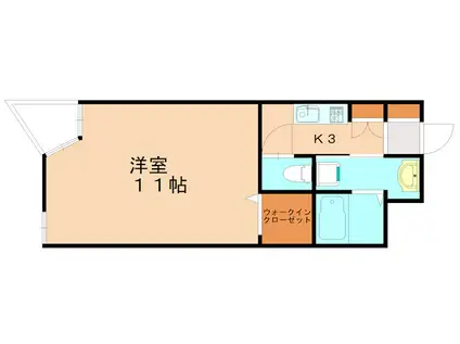 F.O.S SQUARE(1K/4階)の間取り写真