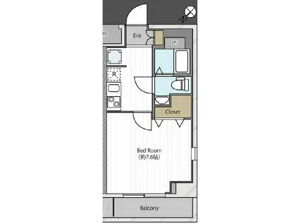 LEXE AZEST赤羽(1K/6階)の間取り写真