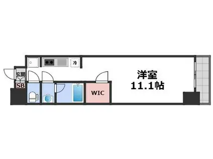 ウエリスアーバン守口(ワンルーム/2階)の間取り写真