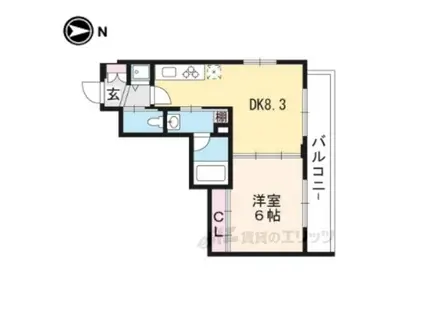 モナド MONADO(1DK/5階)の間取り写真