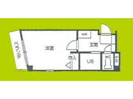 セリシエ中津(1K/3階)の間取り写真