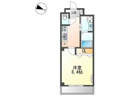 WABISABI(1K/2階)の間取り写真