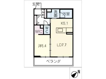 メゾン スカラベ(1LDK/3階)の間取り写真