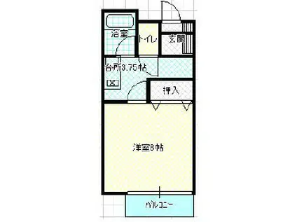 アーバンハイツA(1K/2階)の間取り写真