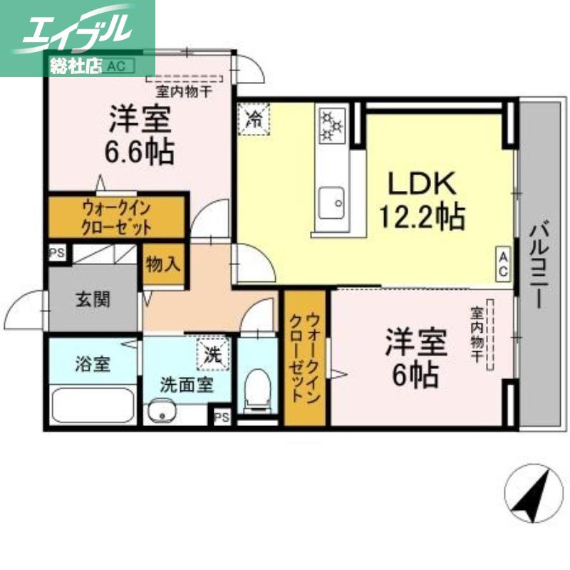 フラネーヴェ(2LDK/3階)の間取り写真