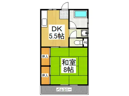 カーサ野崎(1DK/1階)の間取り写真