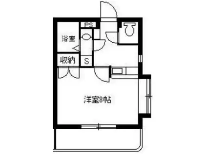 セレブ城西(1K/2階)の間取り写真
