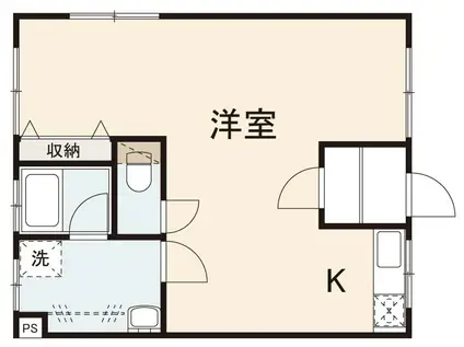 RETRO PLUS 宮脇町(ワンルーム/3階)の間取り写真