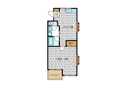 第10長庄マンション(1LDK/3階)の間取り写真