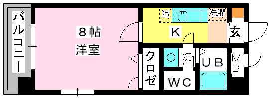 スクレーパー東(1K/5階)の間取り写真
