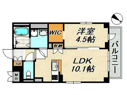 SD MARINA BAY KOBE(1LDK/4階)の間取り写真