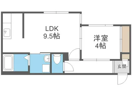 シリウスII(1LDK/3階)の間取り写真