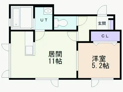 PROGRESSO(1LDK/2階)の間取り写真