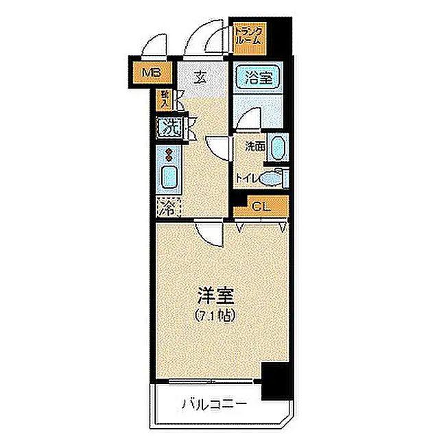 パレステュディオ銀座東壱番館(1K/4階)の間取り写真