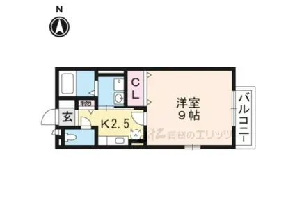 リュエル(1K/2階)の間取り写真
