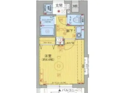 エステムコート新神戸エリタージュ(1K/10階)の間取り写真