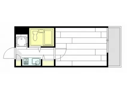 山根ビル柳が丘(1K/4階)の間取り写真