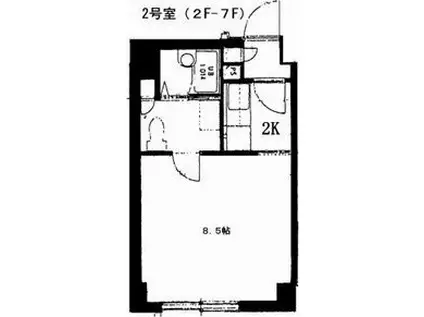 アルファアパル菊水(1K/3階)の間取り写真