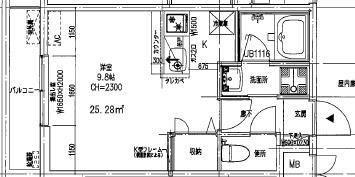 エルスタンザ伊丹(ワンルーム/1階)の間取り写真