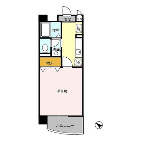 パレドールKONISHI(1K/1階)の間取り写真