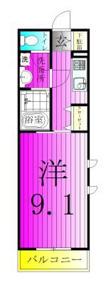 MAGNOLIA COUTマグノリアコート II(1K/3階)の間取り写真
