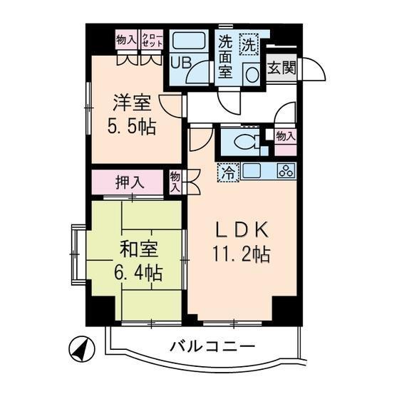 ハウス171(2LDK/2階)の間取り写真