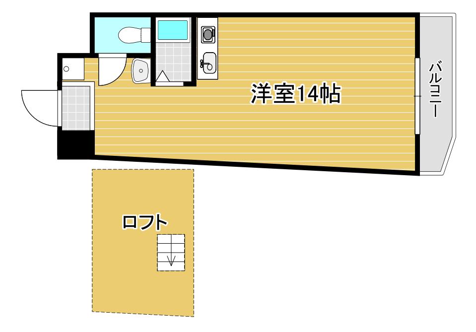 サンシティ日明(ワンルーム/7階)の間取り写真