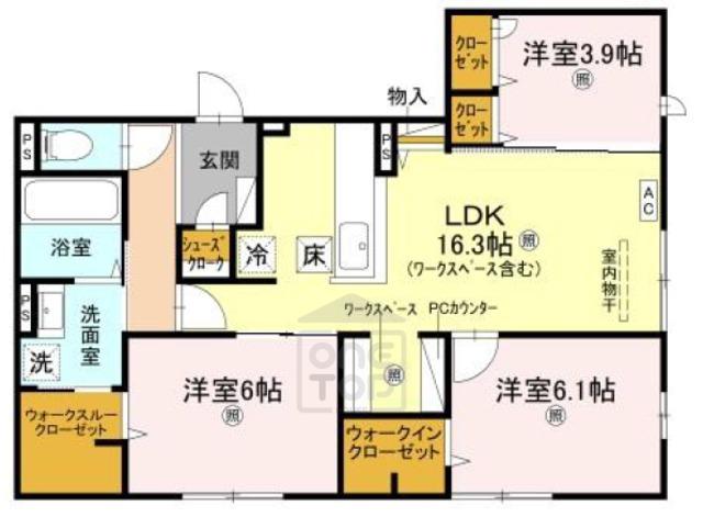 CASA. FILANTE Ⅴ(3LDK/1階)の間取り写真