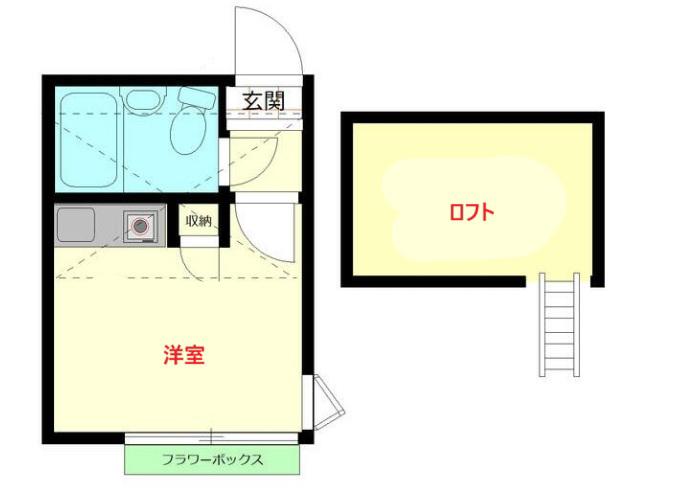 KAPELL RITZ戸越(ワンルーム/1階)の間取り写真