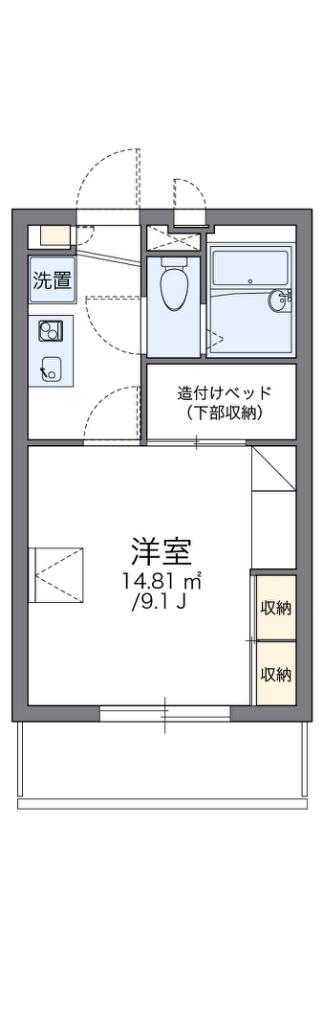 レオパレス川向(1K/3階)の間取り写真