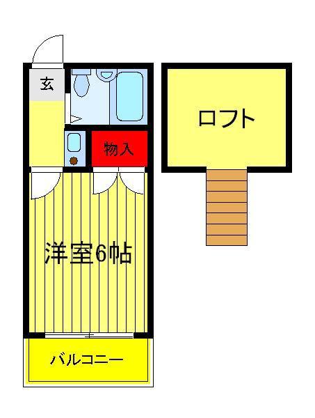 メゾンドネオ柏(1K/2階)の間取り写真