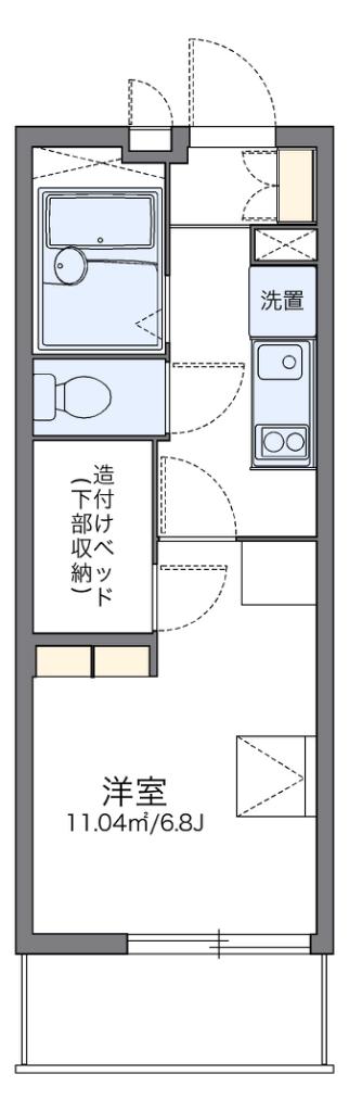 レオパレス英(1K/1階)の間取り写真