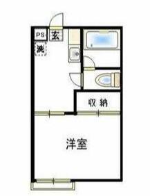 第一第二伸興ハイツ(1K/1階)の間取り写真