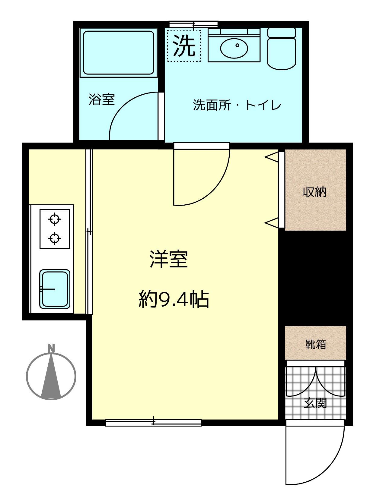 HOUSE LOKA(ワンルーム/1階)の間取り写真