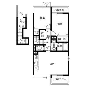 リーブル 烏森I(2LDK/2階)の間取り写真