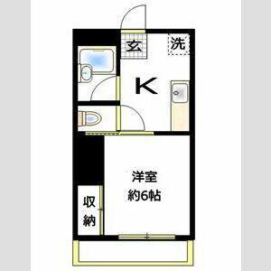 トーシンハイツ堀江(1K/1階)の間取り写真