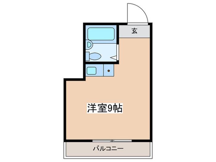 三光ハイツ(ワンルーム/2階)の間取り写真