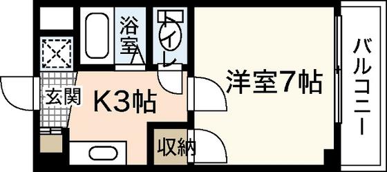 セレーヌ品川(1K/3階)の間取り写真