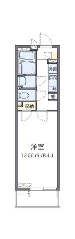 クレイノリフル川崎(1K/1階)の間取り写真
