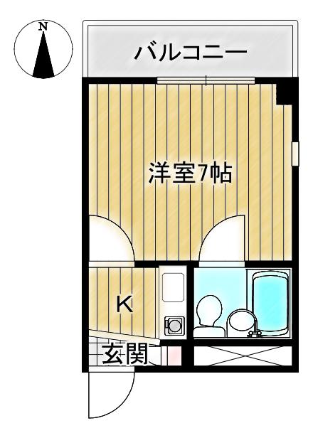 ホワイトパレス21(1K/4階)の間取り写真