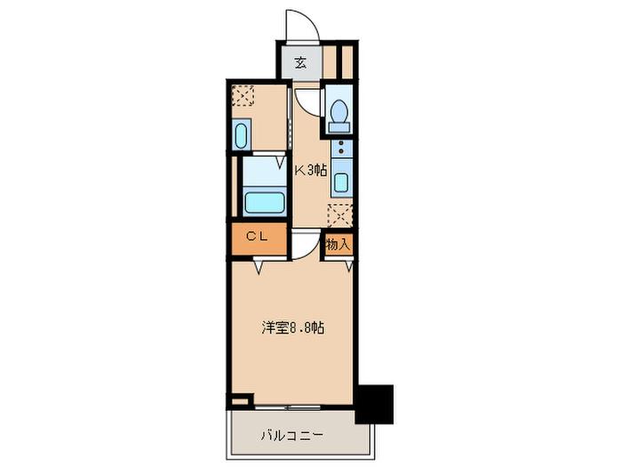 L´ENVOL MEIEKI(1K/7階)の間取り写真