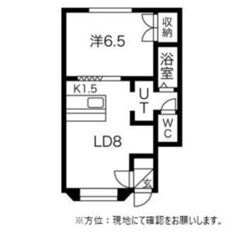 ルナコート23(1LDK/1階)の間取り写真